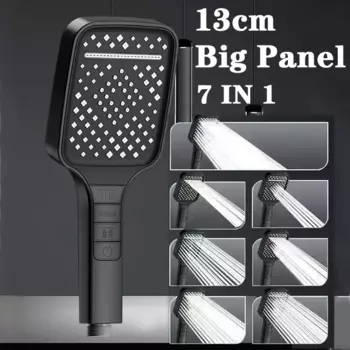 Злоог 7 режимов душевая лейка ABS пластик серая