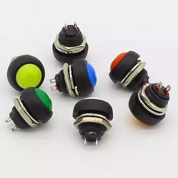 7 шт. 12 мм водонепроницаемый мгновенный кнопочный переключатель ВЫКЛ-(ВКЛ) с самовозвратом