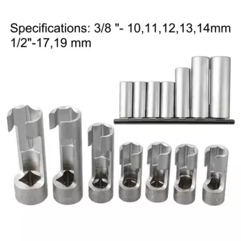 7 шт. 3/8 "и 1/2" драйвер дизельный инжектор топливопровода торцевой ключ от 10 мм до 19 мм набор головок для соединельной гайки торцевые ключи для топливопровода