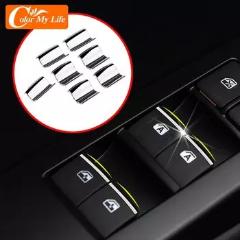 7 шт. кнопки стеклоподъемника с блестками для Toyota Prado Corolla RAV4 Highlander Auris Camry Sienna 4runner Tundra Sequoia