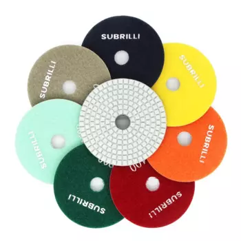 7 шт./компл. 4 "гибкая алмазная полировальная подушечка для влажного использования, полировальное колесо, шлифовальный диск для камня, бетона, гранита, мрамора, алмазный абразив