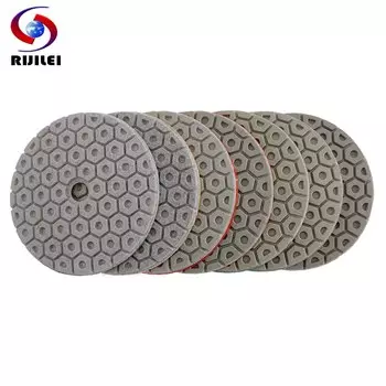 7 шт./компл. алмазные полировальные подушечки RIJILEI 4 дюйма для полировки камня