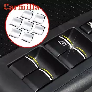 7 шт./компл. хромированные автомобильные стеклоподъемники для Nissan X-trail T31 Qashqai J10 Teana Sylphy Tiida March Sunny Note Altima Navara D40