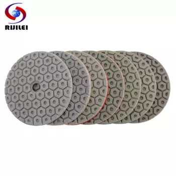 7 шт./компл. алмазные полировальные подушечки RIJILEI 4 дюйма для полировки камня