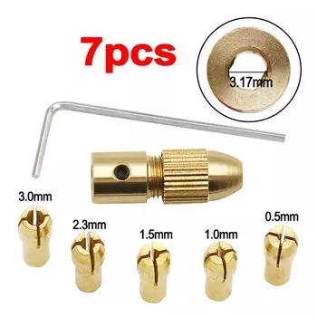 7 шт., латунные патроны ZUIDID для сверла 2,35/3,17/4,05/5,05 мм