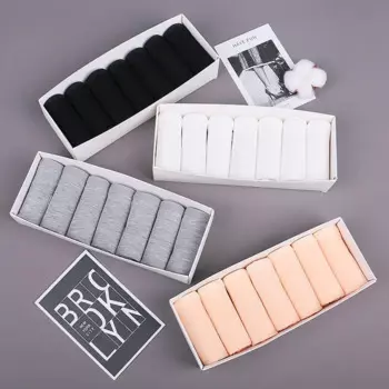 7 шт./лот, женские хлопковые трусы, нижнее белье, бесшовные трусики для девочек, дышащие женские трусы, женское нижнее белье, сексуальные трусики 3XL