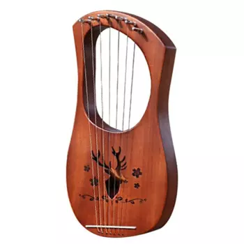 7 струн Lyre Harp красное дерево твердые металлические струны Струнные инструменты