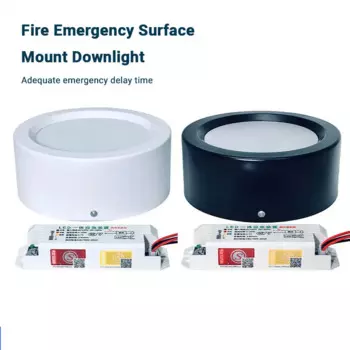 7 Вт-14 Вт светодиодный потолочный светильник пожарный аварийный светильник 180/90 минут открытый без отверстия круглый нижний светильник AC220V аварийное внутреннее освещение