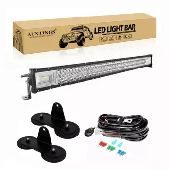 Прямой внедорожник 7D 22 - 52 дюйма, 270-675 Вт, флейта с сильными магнитными скобами, провод 12 В, 24 В, флейта для внедорожника, грузовика, лодки 4x4