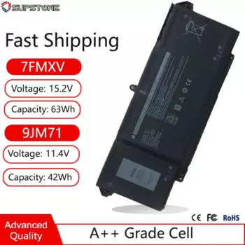 7fmxv 9JM71 Аккумулятор для ноутбука Dell Latitude 5320,7320,7420,7520 P110F P134G001 P135G001 P138G001 HDGJ8 MHR4G 4M1JN TN2GY 0727CG
