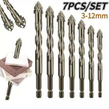 Набор сверл PINTUDY 7 шт., 3-12 мм