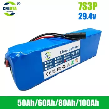 7S3P 24V 100000mAh 18650 комплект литий-ионный батарей W/29,4 V 2A зарядное устройство, литиевая батарея для электровелосипеда