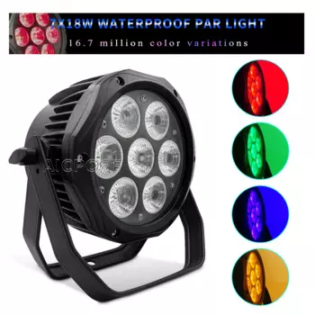 7x12W RGBW/7x18W RGBWA + UV 6 in 1 светодиодный Waterproof Par Светильник DMX512 Control Professional DJ Disco Equipment Stage Lighting