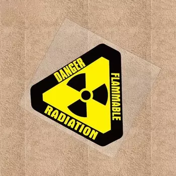 7x8 см предупреждающий знак радиации, наклейка на мотоцикл, наклейка, светоотражающий бампер автомобиля, грузовик, авто наклейка, наклейки, 1 шт.