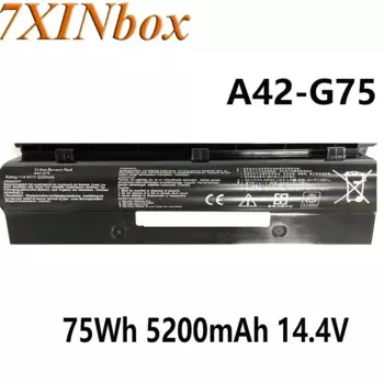 7XINbox A42-G75 75Wh 5200mAh 14,4 V Аккумулятор для ноутбука Asus G75 G75V G75VM G75VW 3D G75VX G75VW-TS71