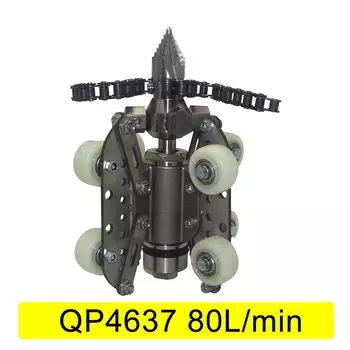 80 л/мин, 8 колес, профессиональные дноуглубительные насадки для городских канализационных систем, крылатая цепь с шипами, вращающаяся распылительная головка, внутренняя резьба 3/8