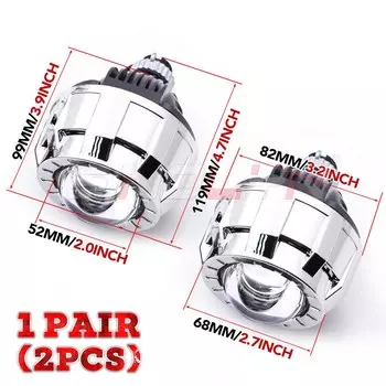 80 Вт 2,0-дюймовые биосветодиодные гиперболоидные линзы проектора для H7 H4 9005 9006 H1 Фара Светодиодные автомобильные фары Вспомогательные фары 6000K Фара