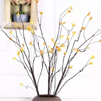 80cm Artificial Branches Crafts Tropical Rare Plants Indoor Art Landscaping Flower Arrangement Accessories Christmas Home Decor