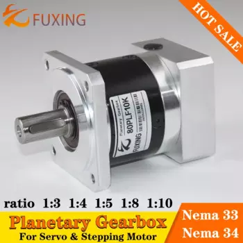 80PLF Ratio10:1 7:1 5:1 4:1 3:1 Nema 33 34 Stepping Motor 80mm 750w 1kw Servo Motor Speed Reducer Precision Planetary Gearbox