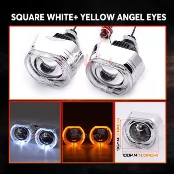 85 Вт, 2,5 дюйма, Bi светодиодный, проектор H7, лампа H4 9005 9006, линзы с гиперболоидными глазами Ангела для фар, 12000 лм, автомобильная лампа,билет линзы,bi led линзы,ангельские глазки led,лед лампы для авто