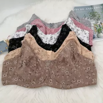 85D-115E размера плюс топы бюстгальтер женское нижнее белье сексуальное цветочный принт японское нижнее белье хлопковый тонкий бюстгальтер без подкладки с полной чашкой пуш-ап C19