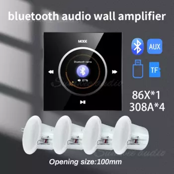 86x мини-настенная лампа 308A, потолочная лампа, Bluetooth-совместимая, Hi-Fi, домашний кинотеатр, стереозвук, аудиоплеер