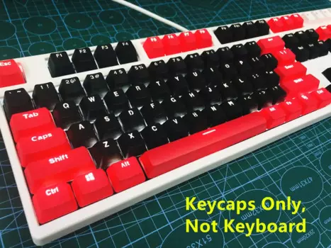 87/104 ключей Doubleshot черно-красный PBT Keycap с подсветкой ANSI KeyCaps для Cherry MX механическая клавиатура