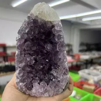 898 г 13 см натуральный уругвай мечта аметист кальцит кварцевый кристалл