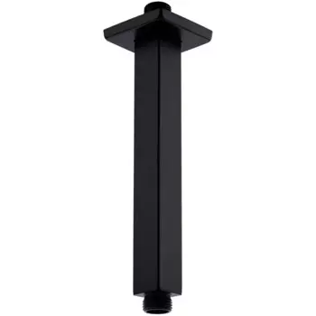 8/10 дюймовая потолочная квадратная душевая ручка, Черная Нержавеющая Сталь, 20/30 см, труба с фиксированной трубой для ванной комнаты, аксессуары для душевой лейки