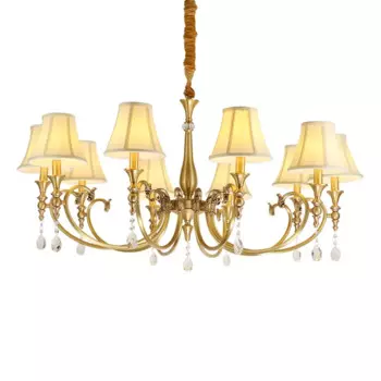 8 Arm 10 светильник Медь светодиодный подвесной светильник Toolery традиционные подвесной светильник с украшением в виде кристаллов роскошный светильник для украшения дома E14 лампы