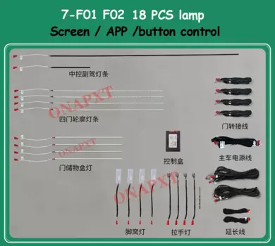 8 цветов для BMW 5 серии GT 5GT F07 7 серии F01 F02, светодиодная декоративная лампа для дверной панели, светильник для приборной панели Footwell