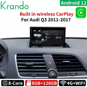 8-дюймовый аудио стерео навигатор Krando GPS, автомобильное радио для Audi Q3 12,0-2011, Беспроводной мультимедийный плеер с откидным экраном, Android 2017
