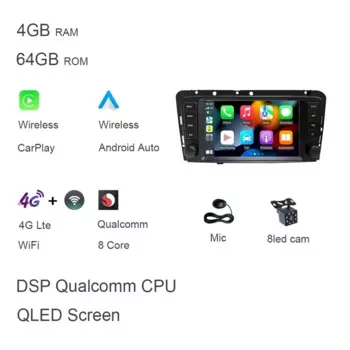 8-дюймовый беспроводной Carplay Android 13.0 8G + 128G 8-ядерный GPS автомобильный Android-плеер Wi-Fi мультимедиа для Volvo XC70 V70 S60 S40 V40 2005-2009