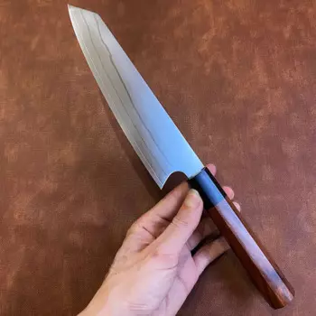 8-дюймовый нож Kiritsuke с деревянной ручкой, 9-слойное лезвие из плакированной стали, острые поварские ножи, Мясницкий резак, 10Cr15CoMoV, кухонные ножи, инструменты для готовки