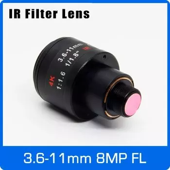 8 мегапикселей M12 крепление варифокальный 4K объектив для IMX179/317/377/477 экшн/спортивных камер 1/1.8 дюймов 3,6-11 мм ручной фокус и зум