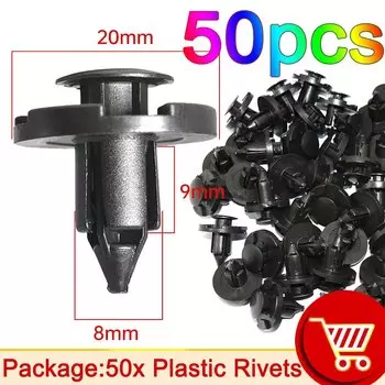 8 мм отверстие дверная заклепка пластиковый зажим 10/50 шт крепеж черные автомобили облицованная крышка барбы заклепки авто фиксатор крепления клипса