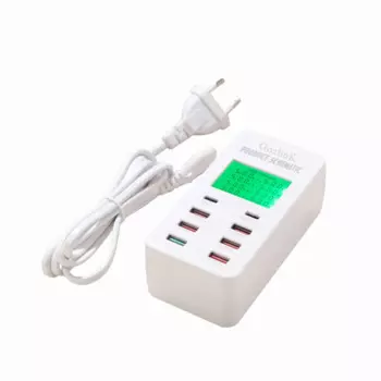 8-портовое зарядное устройство USB 5V7A Quick Charge 3.0 USB-C Type C с ЖК-дисплеем для iPhone iPad Samsung Huawei Nexus Блок питания