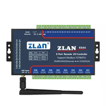 8-портовый пульт дистанционного управления AI MQTT Modbus TCP MQTT Wifi ZLAN6844