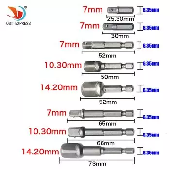 8 размеров, фрезы из хромованадиевой стали с шестигранным хвостовиком до 1/4 дюйма, 3/8 дюйма, 1/2 дюйма