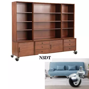 8 шт. 1,5 "2" шариковый ролик, универсальная поворотная пластина M8, вынос с резьбой, мебельный ролик, диван, шкаф, золото, античная медь, черный