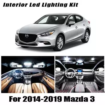 8 шт., аксессуары для освещения салона автомобиля 2014 2015 2016 2017 2018 2019 Mazda 3