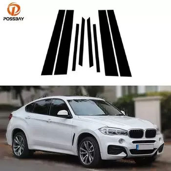 8 шт. для BMW X6 F16 2015 2016 2017 2018 2019 стойки двери, окна, накладки, молдинги, наклейки, аксессуары, украшения