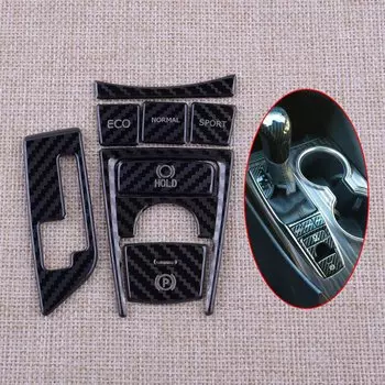 8 шт./компл., углеродное волокно, стиль, нержавеющая сталь, центральная консоль, кнопка переключения передач, накладка с левым рулем, подходит для Toyota Camry 2018-2020 2021