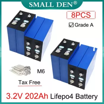 8 шт., литий-железо-фосфатные элементы, 3,2 в, а/ч, а/ч