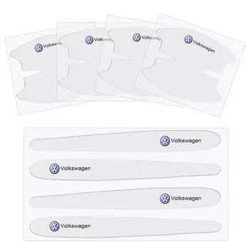 8 шт., резиновая наклейка на дверную ручку автомобиля, наклейки, аксессуары для VW GTI Polo Golf Passat Tiguan Arteon Touareg Taigo Caddy Jetta