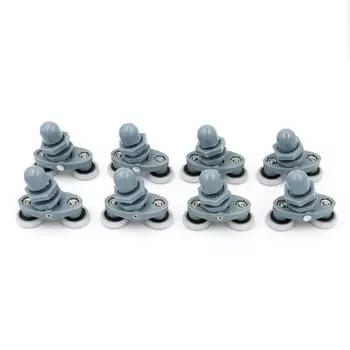 8 шт. двойные двойные ролики для душевой двери, колеса, направляющие, шкивы, шкивы 19/23/25/26/27 мм, диаметр колес