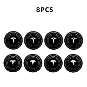 8 шт., силиконовые накладки для предотвращения столкновений на двери автомобиля, прокладка амортизатора, подходит для Tesla Model 3 Model X STM3 TMX TMS 2016-2020, наклейка