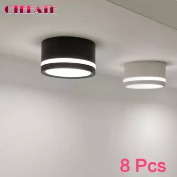 8 шт., Светодиодный точечный светильник для потолка, 5/7/9/12/15 Вт