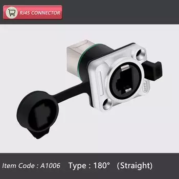 8 шт. водонепроницаемый сетевой разъем RJ45 Shield, 8p8c, Панельное гнездо RJ45 Ethernet, нормальный и правый угол