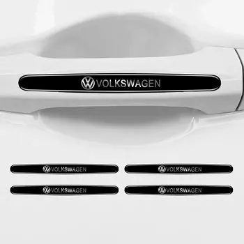 8 шт., защитные наклейки на дверную ручку из ТПУ, накладка против царапин для VW Volkswagen Golf Polo Passat Tiguan Touran Jetta